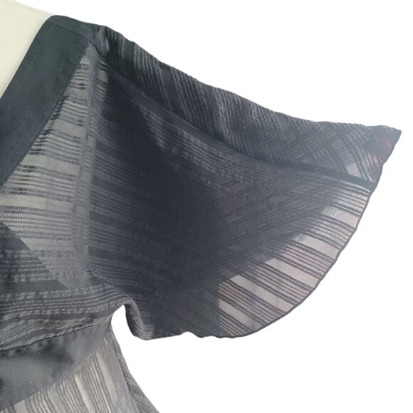 Bebe Sexy Black Top Open Back with Ties - Picture 4 of 9